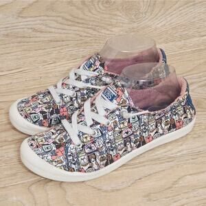 Bobs by Skechers Dogs Beach Bingo Rovers Rally Women’s Shoes Size 6.5 Sneakers